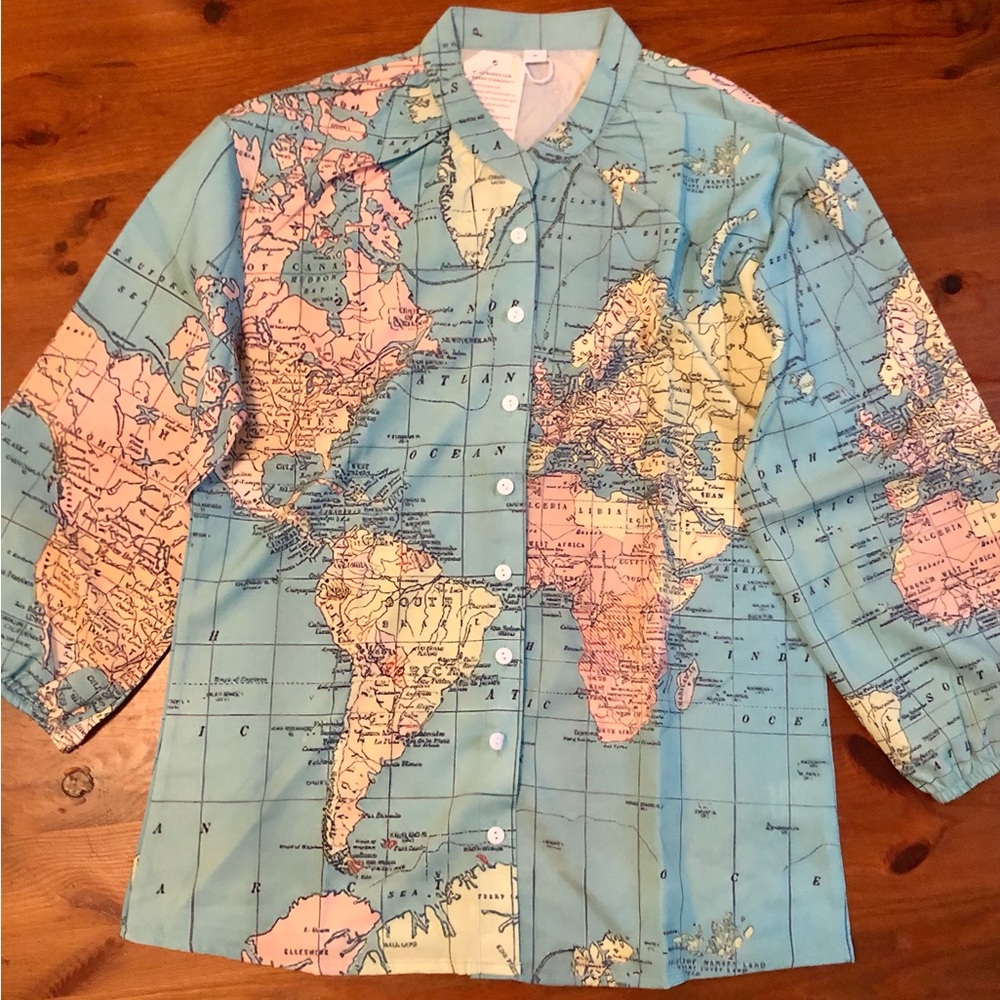 World Map Blouse